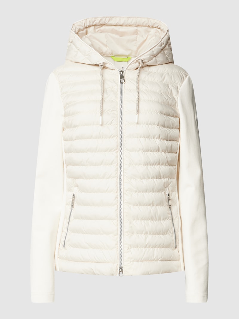 Hybridjacke mit Label-Patch in sand