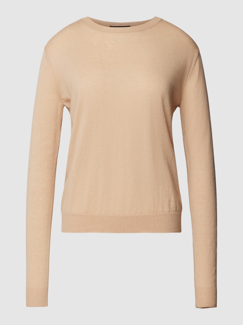 Longsleeve mit Rundhalsausschnitt Modell 'MOCHI' in camel