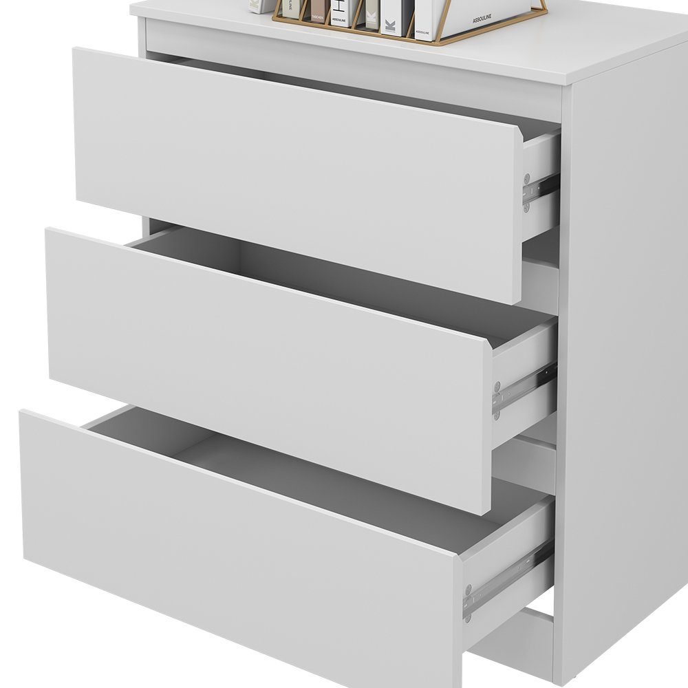 Vicco Kommode Sideboard 3 Schubfächer CALISTO Weiß 70 cm