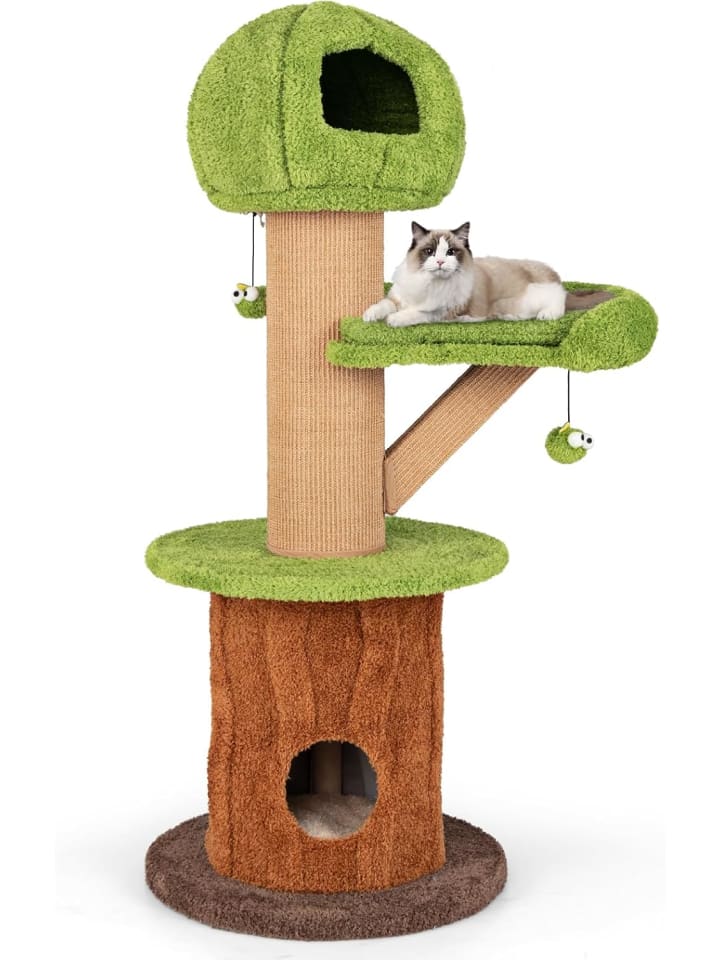 COSTWAY Kratzbaum Katzen pflanzenförmig in Braun günstig kaufen onesize