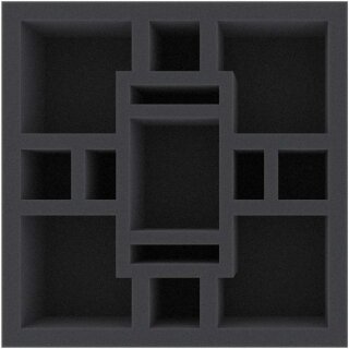 178 mm x 178 mm x 60 mm Schaumstoffeinlage für Brettspiele - 13 Fächer
