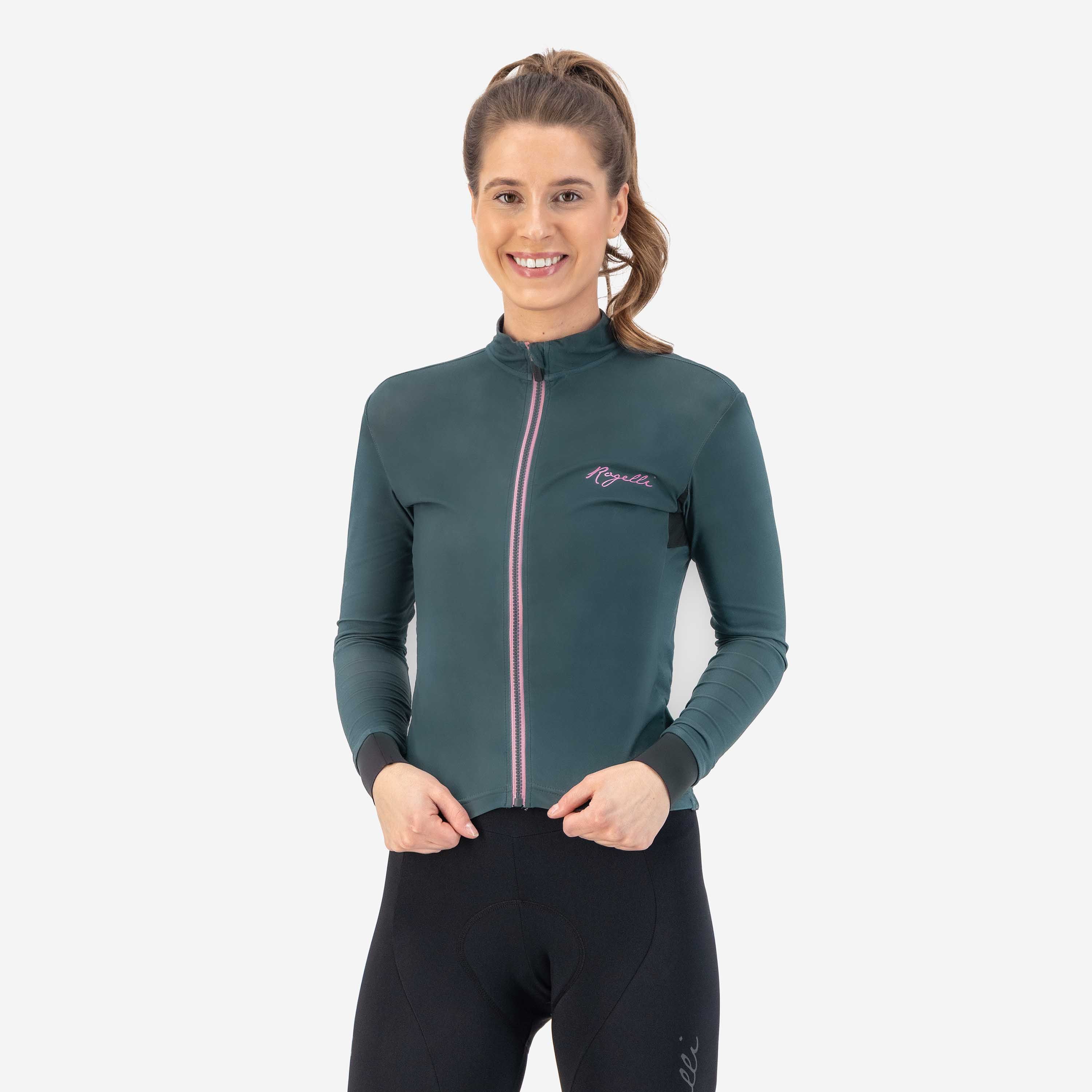 Rogelli Distance Grau/Rosa Damen Radtrikot Langarm
