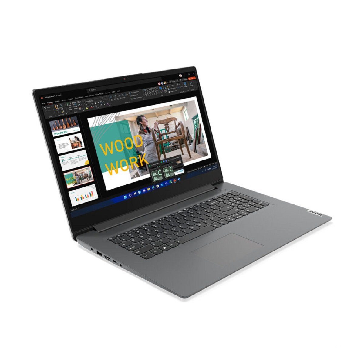 Lenovo Lenovo V17-G4, 32GB RAM, Notebook (44,00 cm/17.3 Zoll, Intel Pentium U300, UHD Grafik, 256 GB SSD, Windows 11 Pro und inkl. Microsoft Office 2021 Professional)