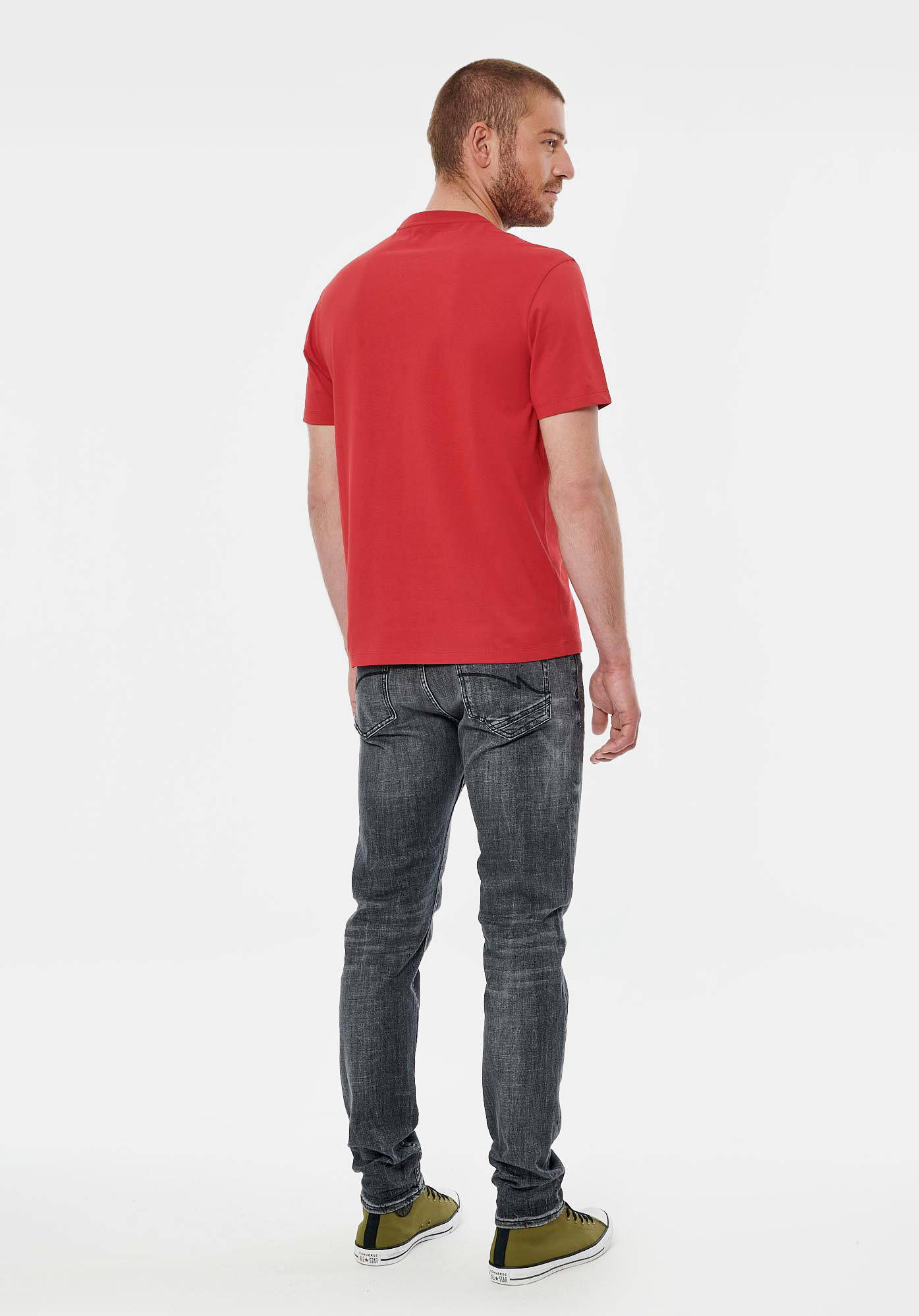 RUMO   T-shirt rouge homme 100% coton bio