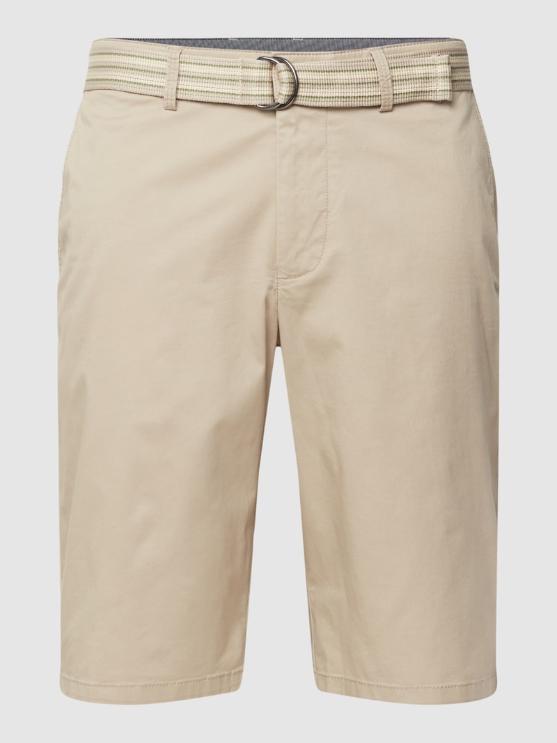 Bermudas mit Stoffgürtel in sand