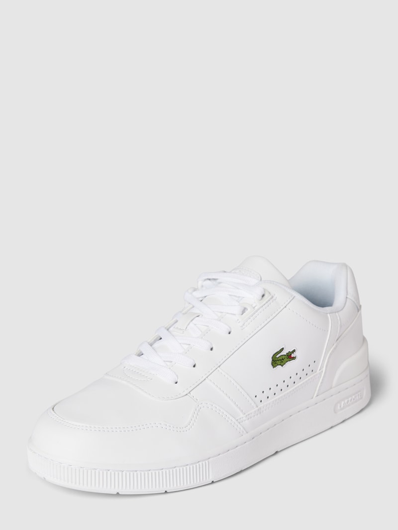 Sneaker mit Label-Stitching in weiß