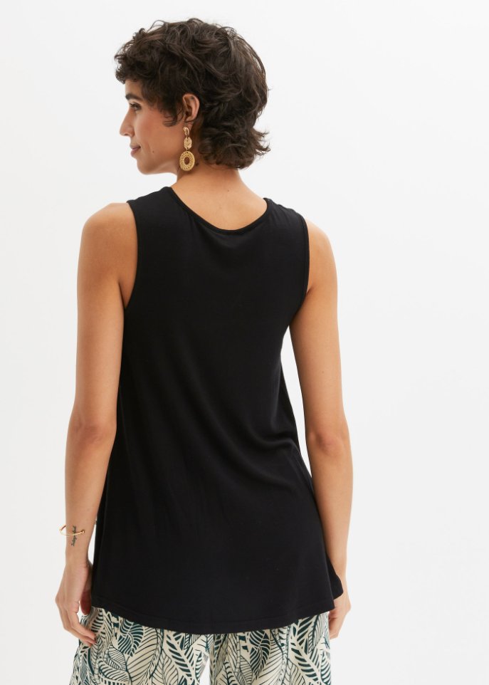 Jersey-Top mit Bindedetail in A-Linie