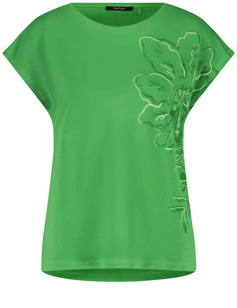 Kurzarmshirt mit platziertem Floral-Print