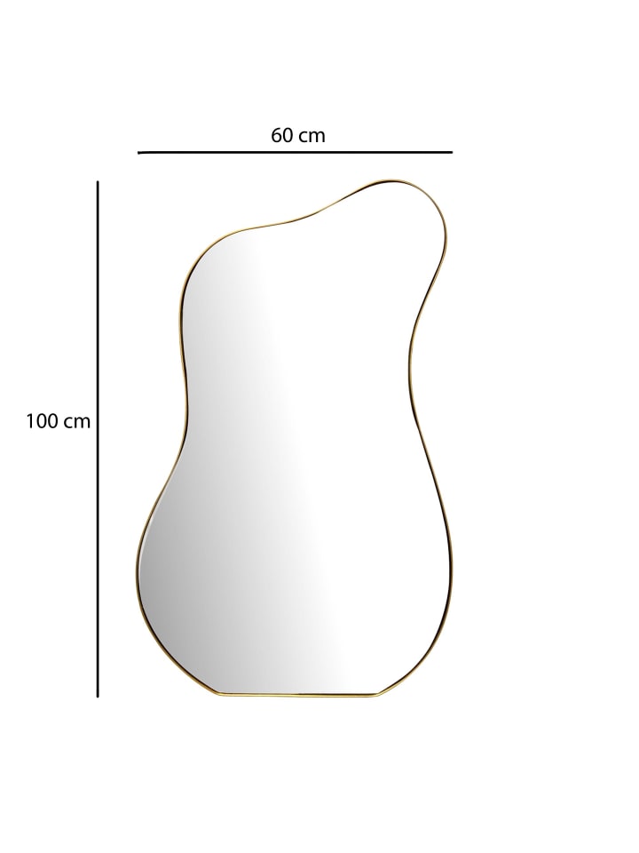 KADIMA DESIGN Wandspiegel Asymmetrisch 60x100 cm Metall Design Hängespiegel , günstig kaufen onesize