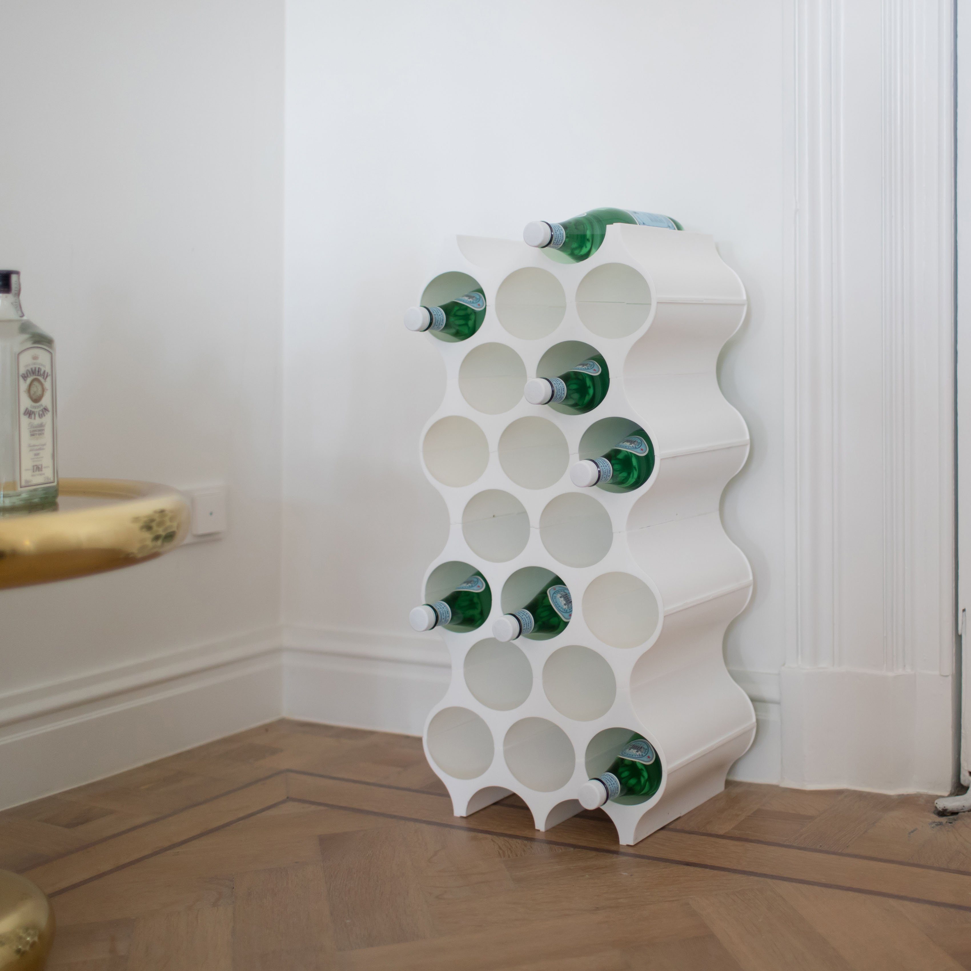KOZIOL Weinflaschenhalter SET-UP, 100% recycelbar, für 10 Flaschen
