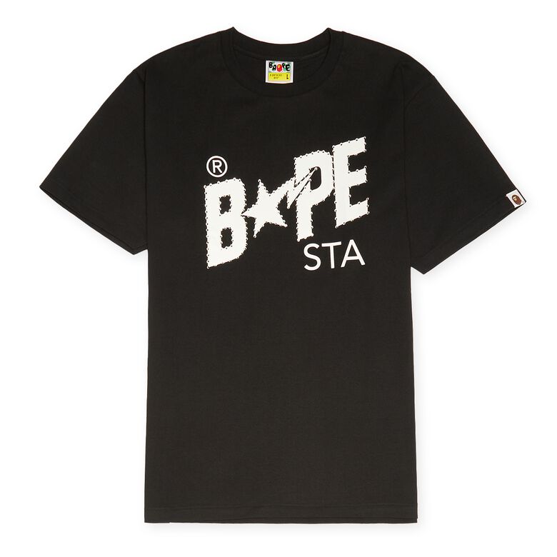 A Bathing Ape Crystal Stone Bape STA Logo Tee Black
