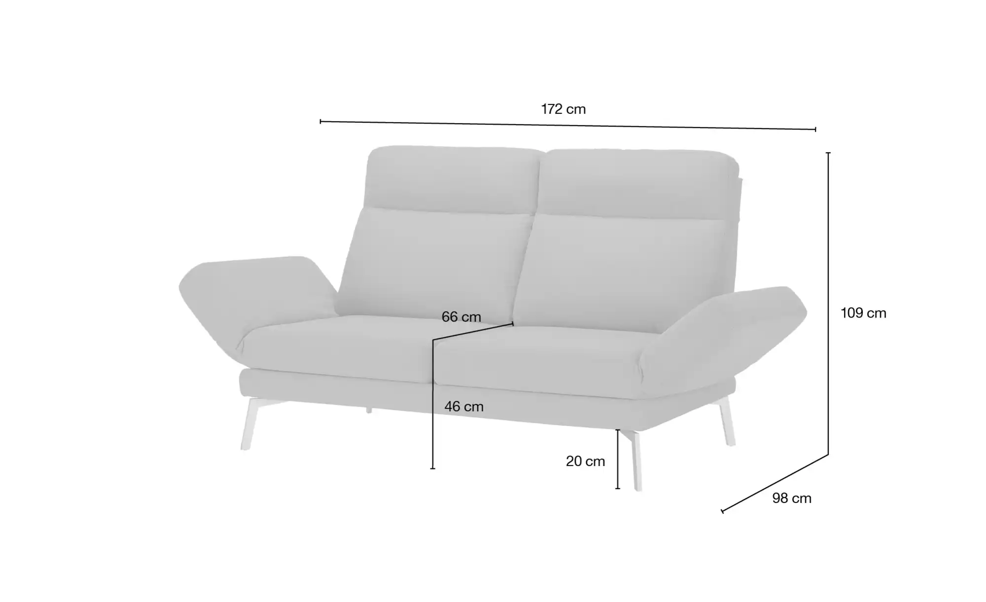 Sofa  2-sitzig mit Funktion