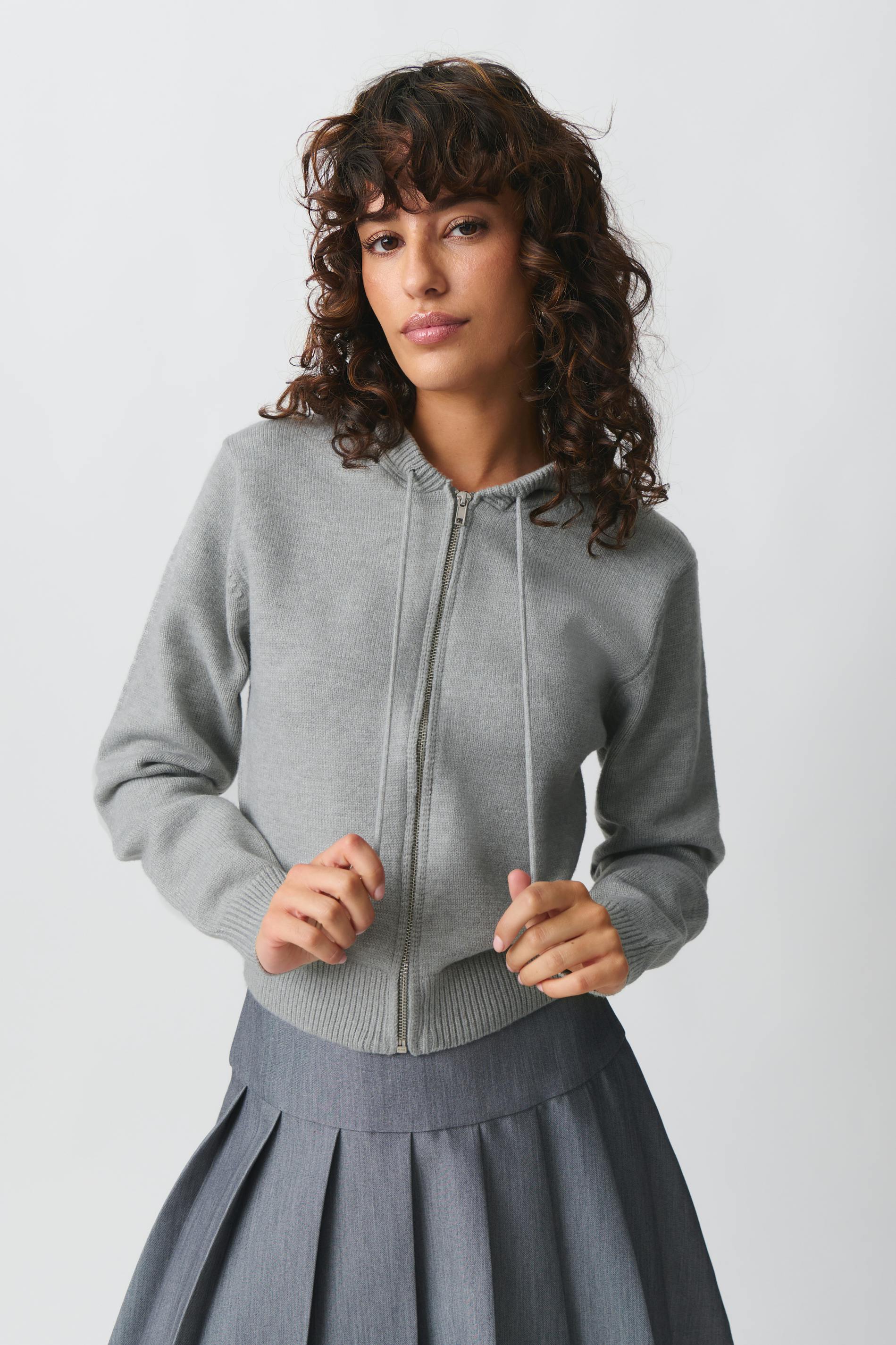 Knitted hoodie
