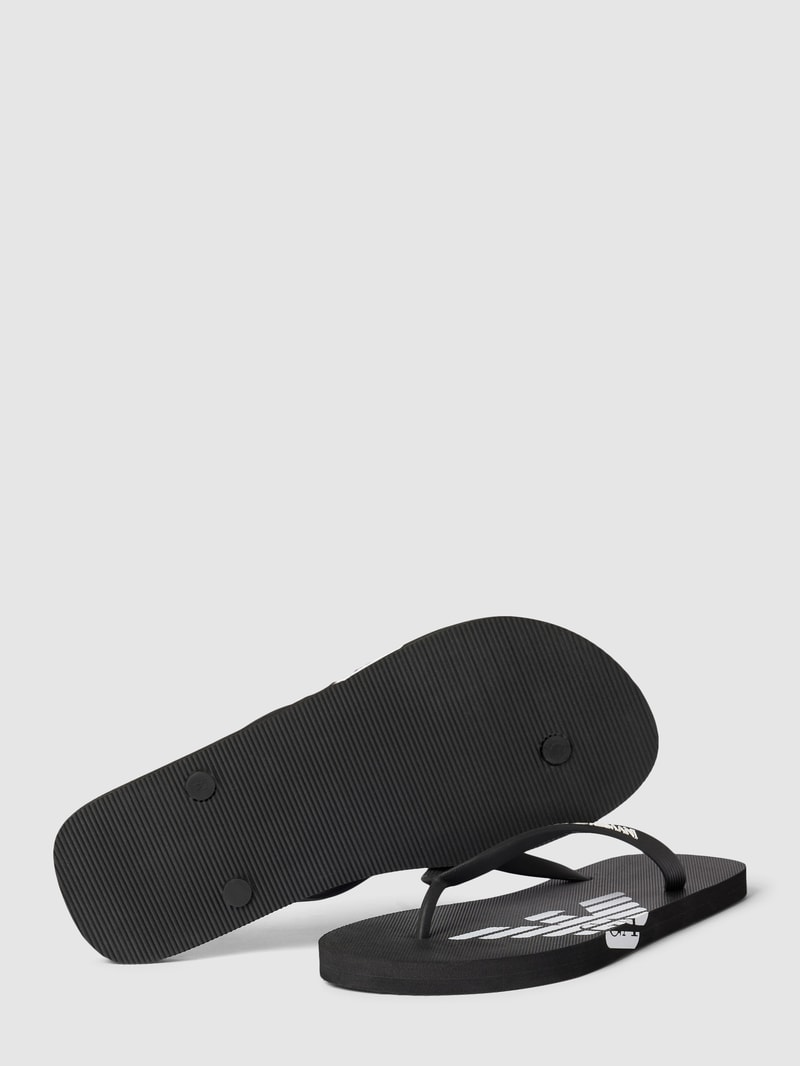 Zehentrenner mit Label-Details Modell 'Basic' in schwarz