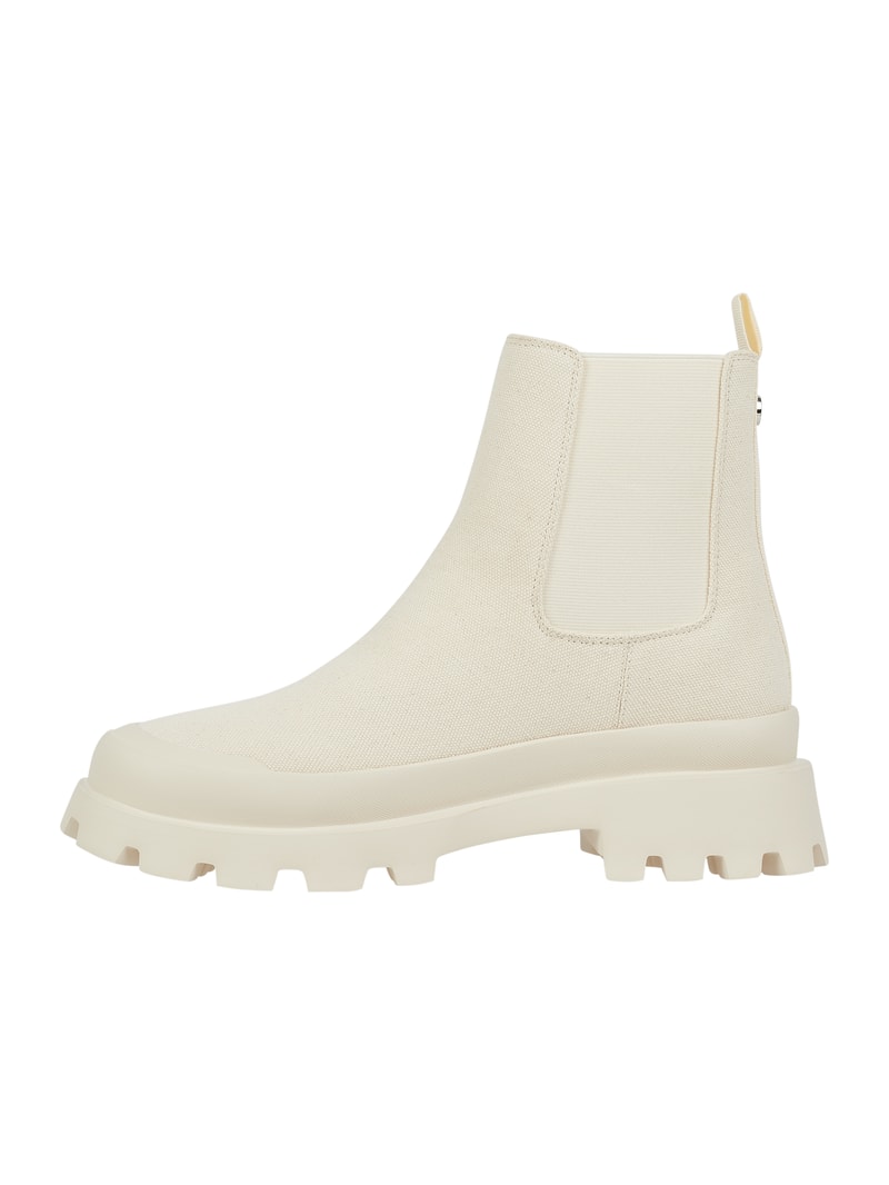 Chelsea Boots mit Logo in beige