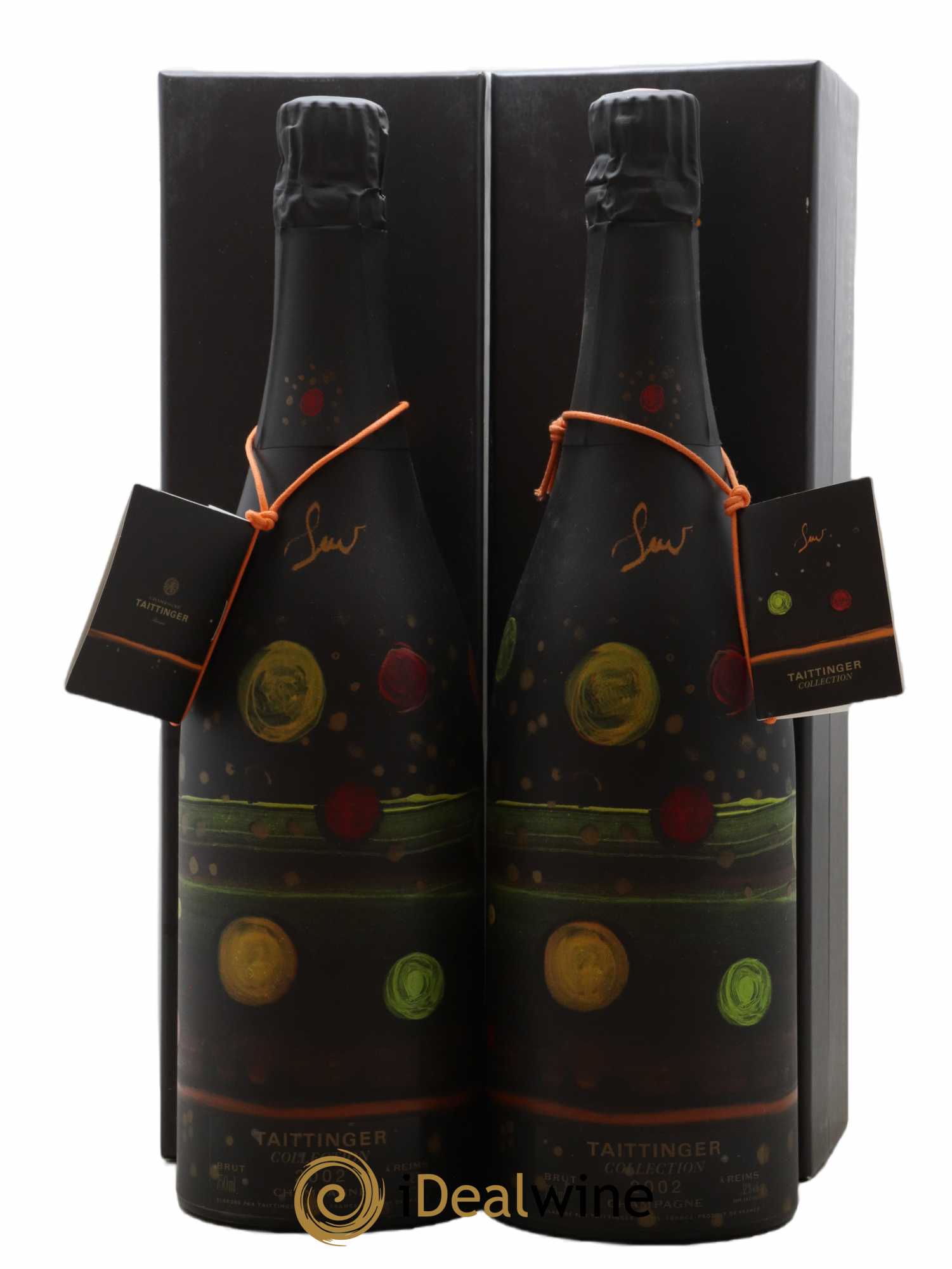 2002 - Collection Amadou Sow Taittinger  2002 - Lot de 2 Bouteilles