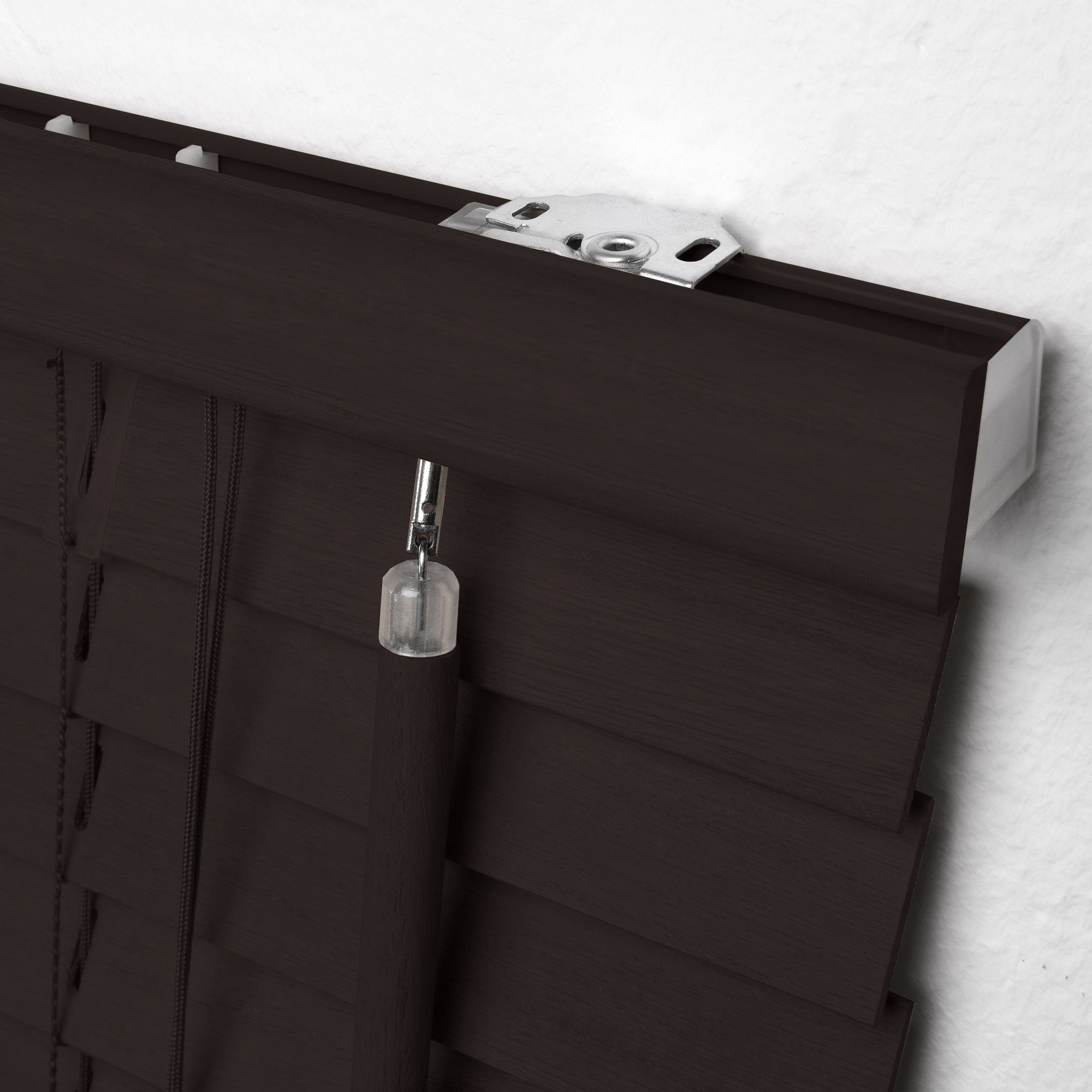 Jalousie SolDecor JH3, Sol Royal, Holzjalousie Dunkelbraun