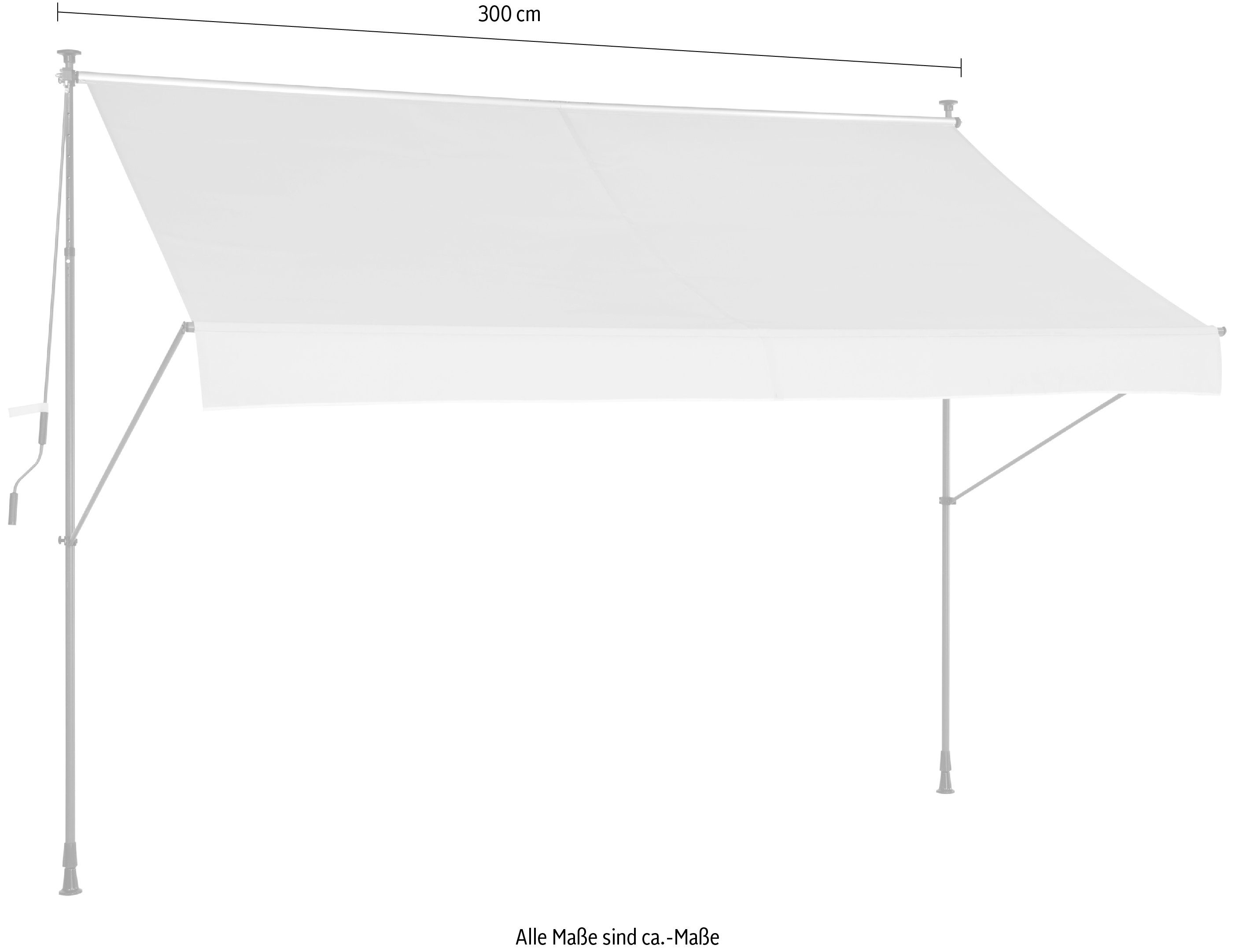 KONIFERA Klemmmarkise Breite/Ausfall: 300/150 cm