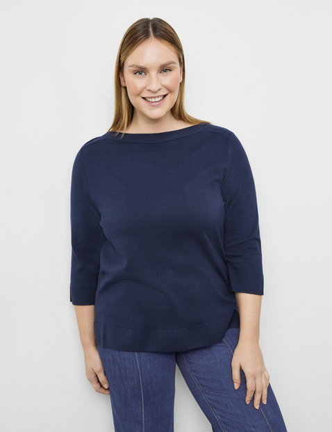 3/4 Arm Pullover mit Seitenschlitzen