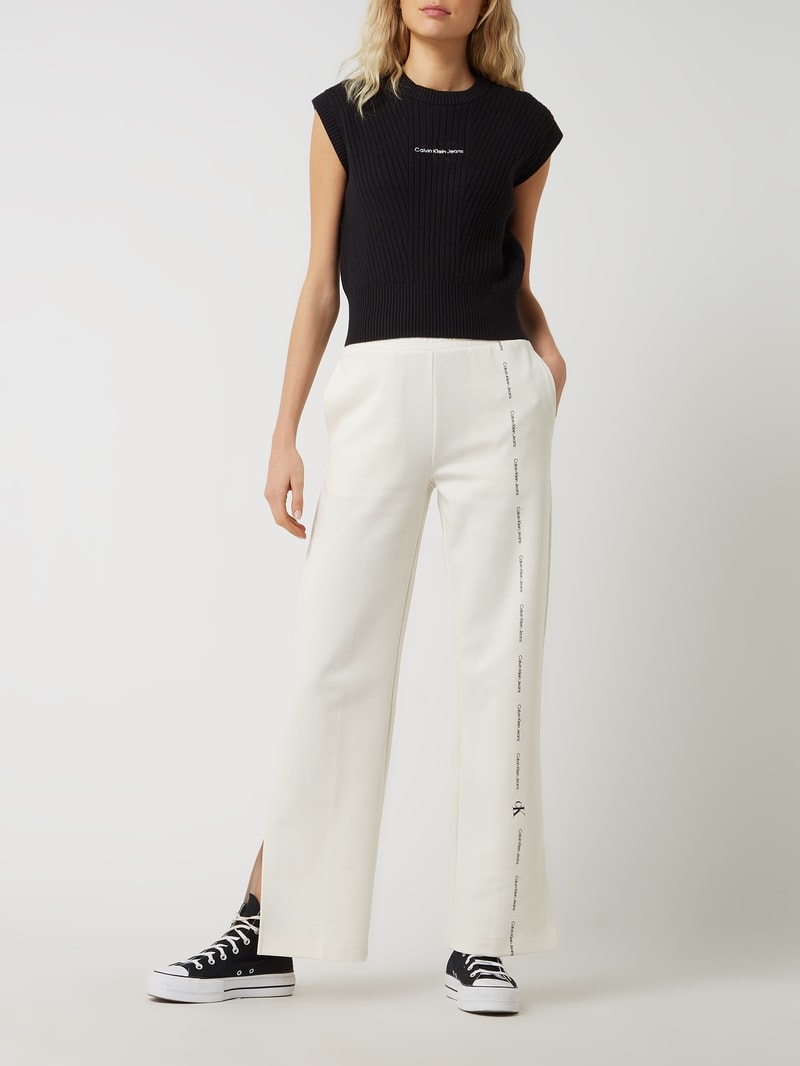 Sweathose mit Logos in beige