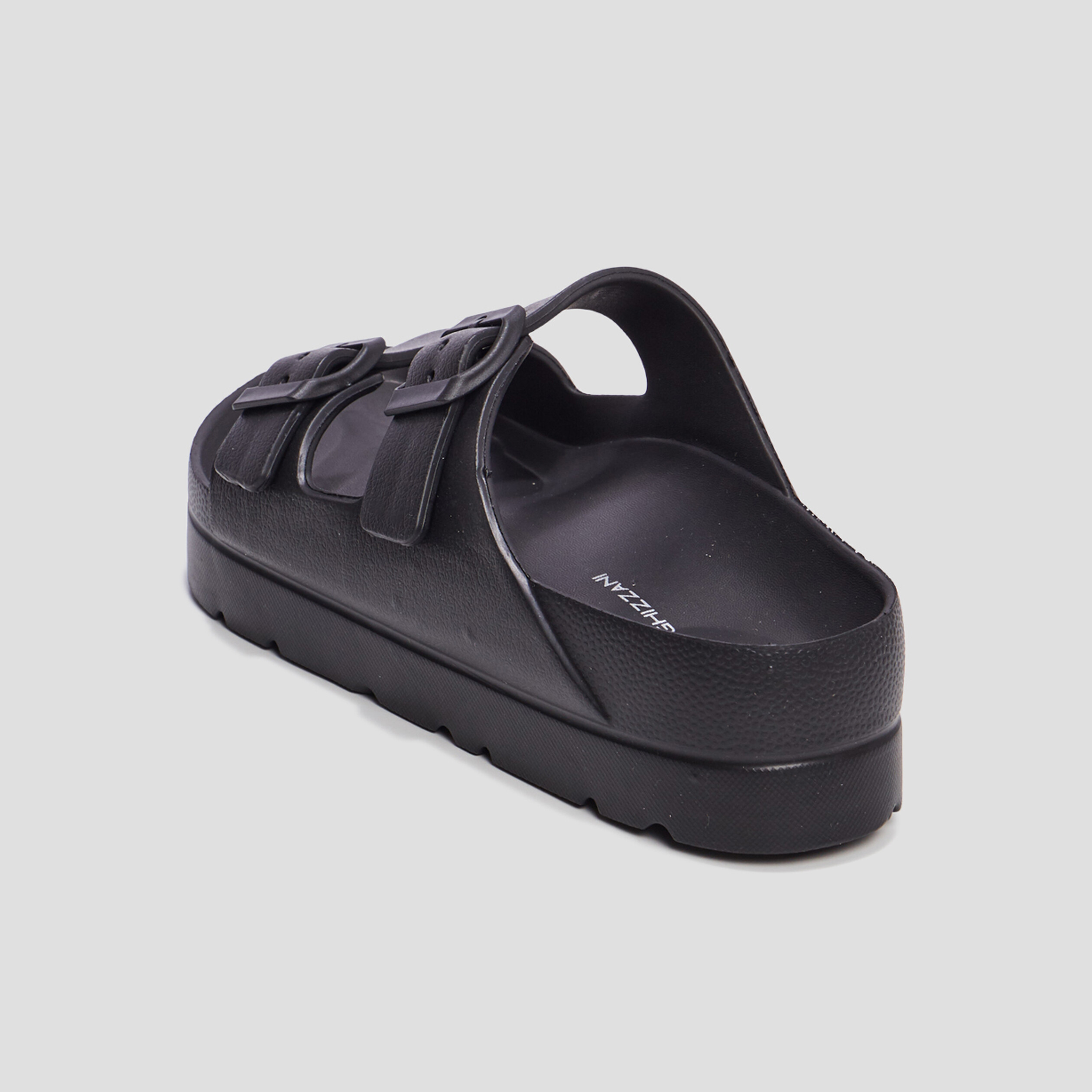 Mules de plage plateformes noir femme | La Halle