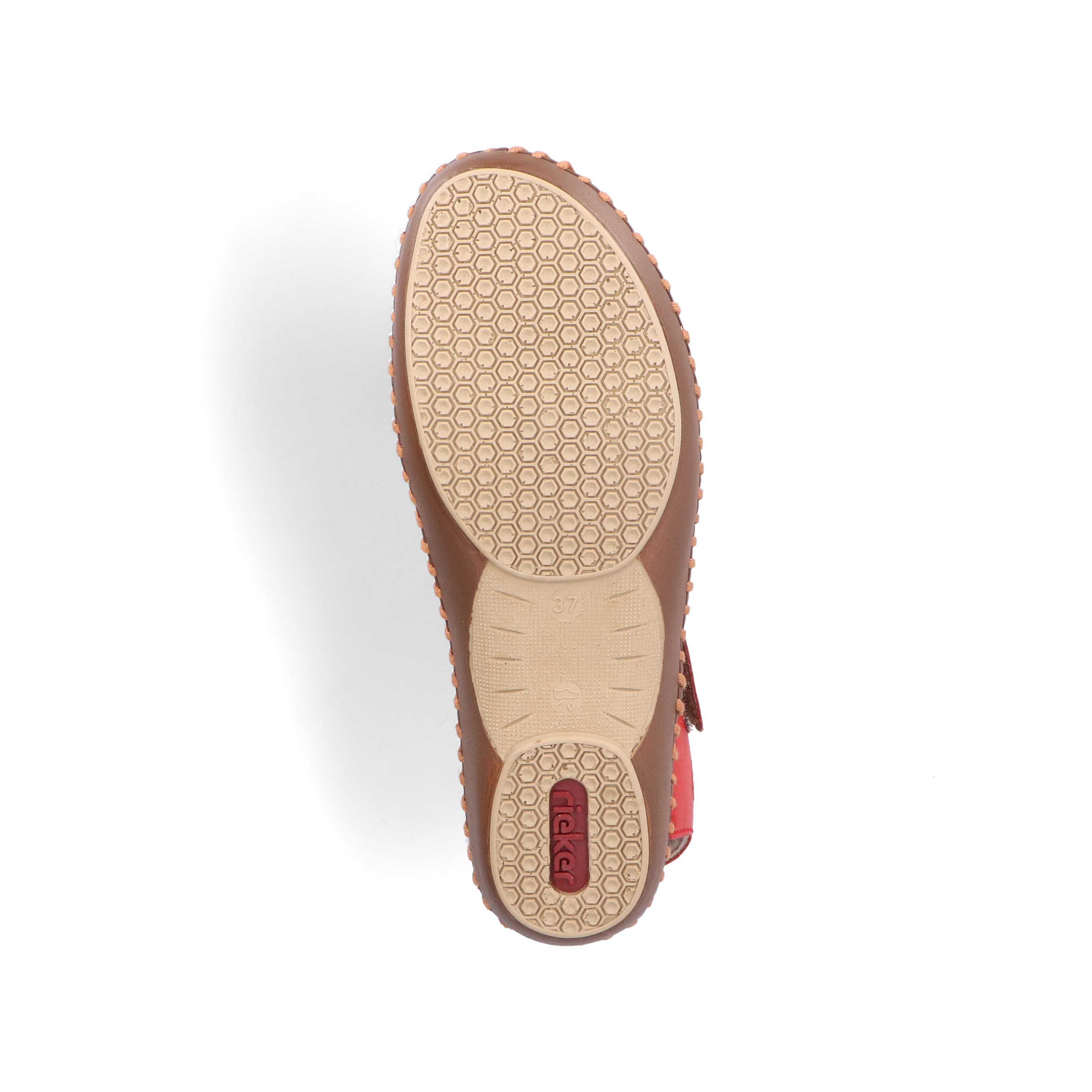 Rieker Damen Ballerinas feuerrot