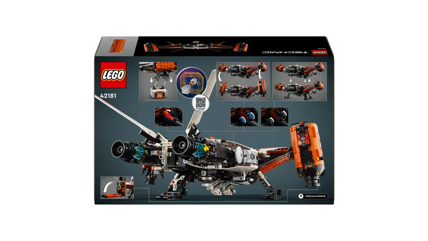 LEGO 42181 ǀ Technic VTOL-Schwerlastraumfrachter LT81, Spielset mit Weltraumflieger