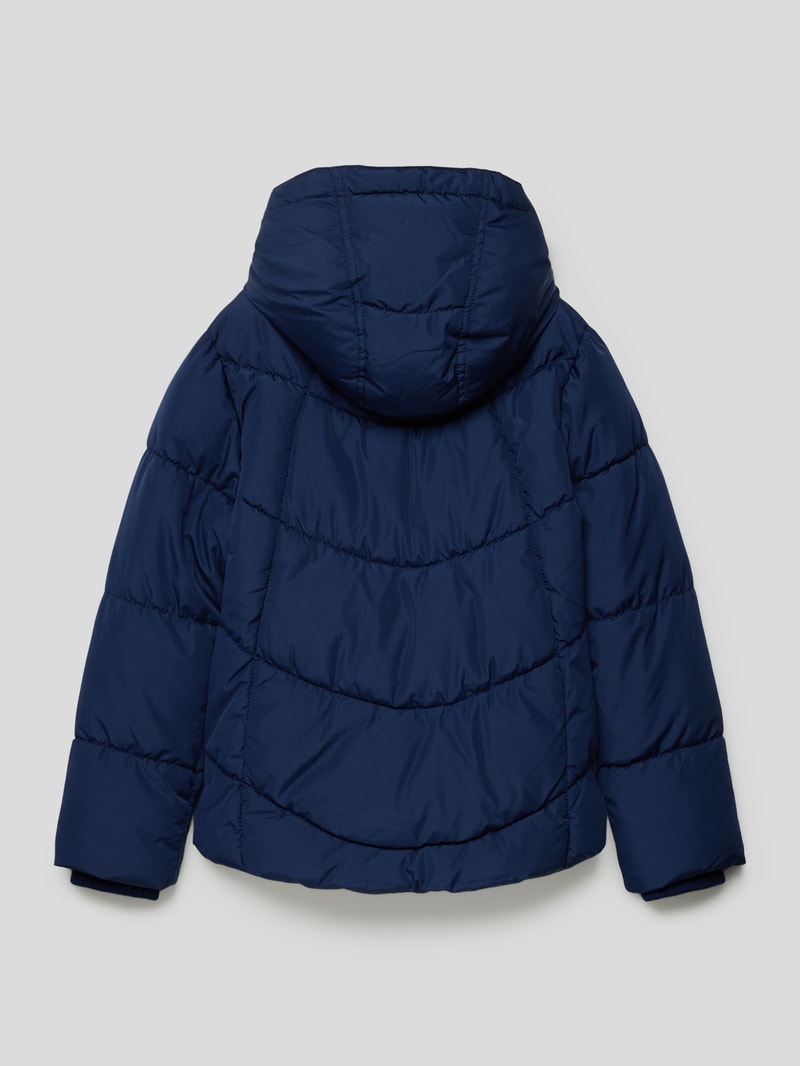 Steppjacke mit Label-Applikation Modell 'TARY' in marineblau
