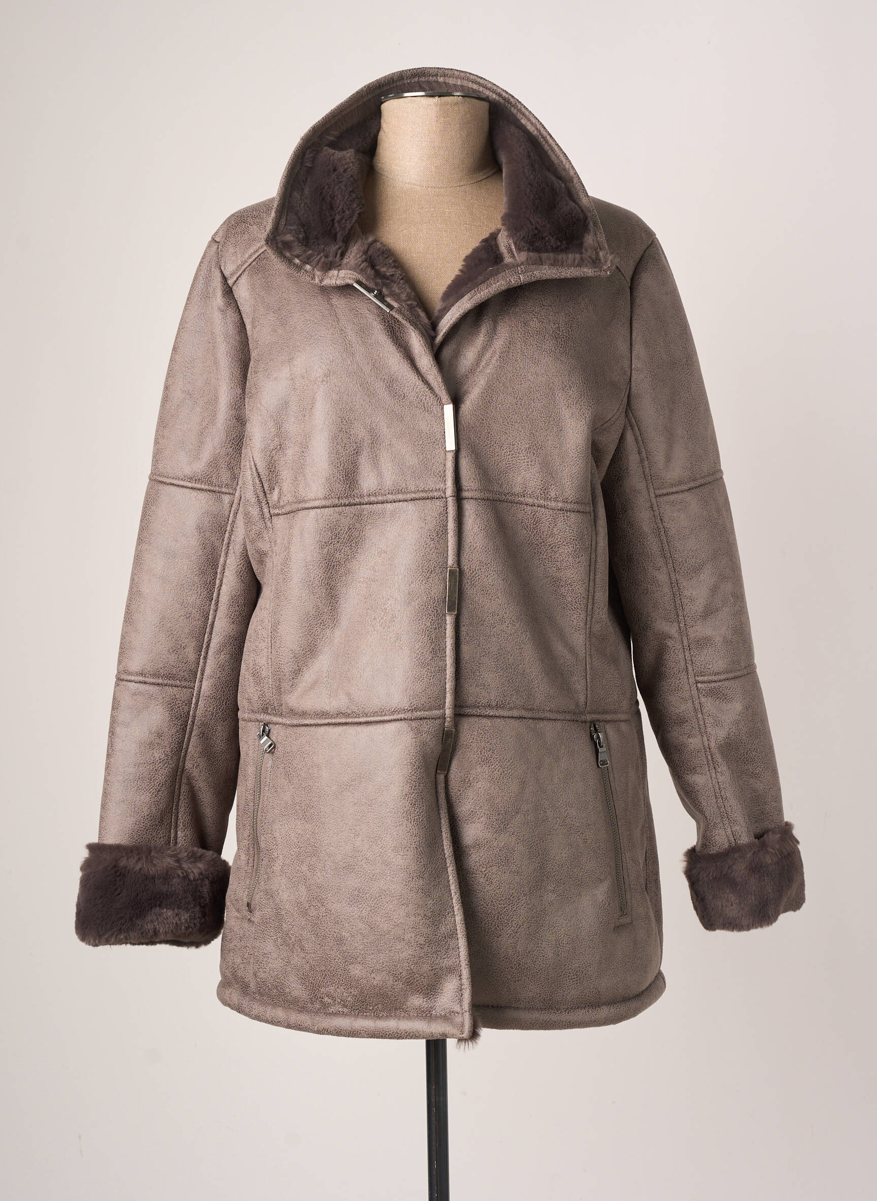 Damart Manteaux Longs Femme couleur gris