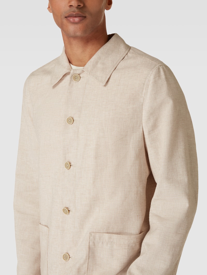 Freizeithemd mit feinem Muster in beige