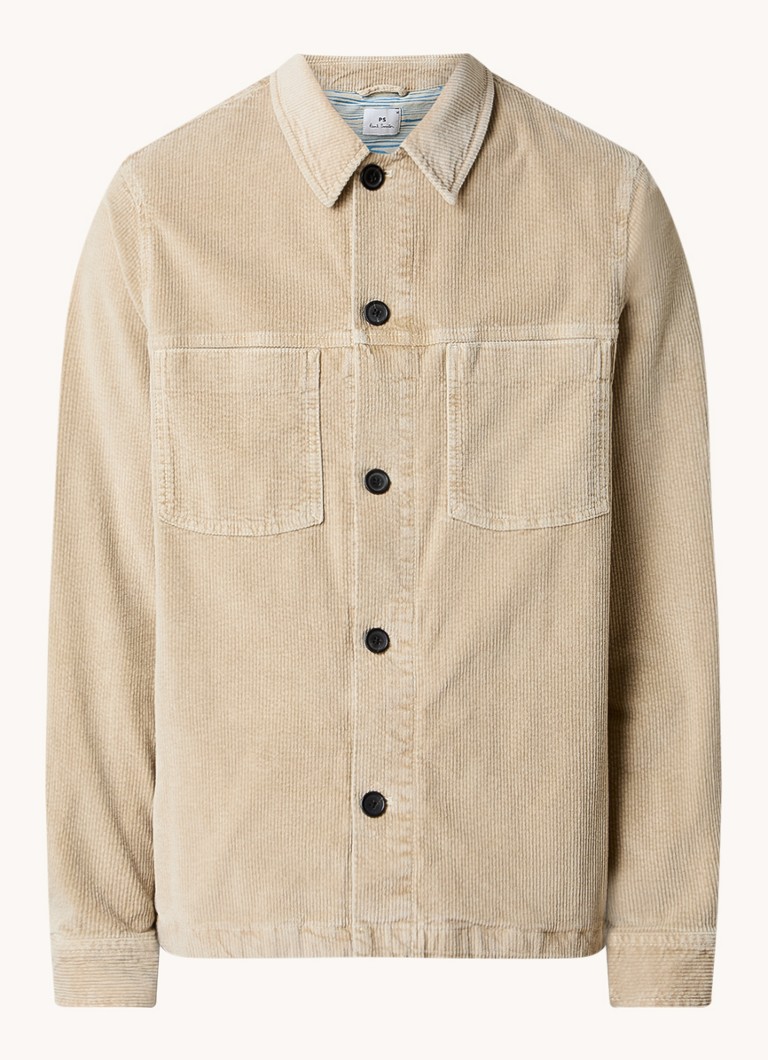 Camicia-giacca in velluto a coste Paul Smith PS con tasche sul petto e laterali.