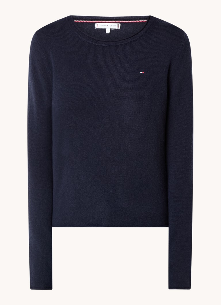 Pulover Tommy Hilfiger Premium din lână cu logo