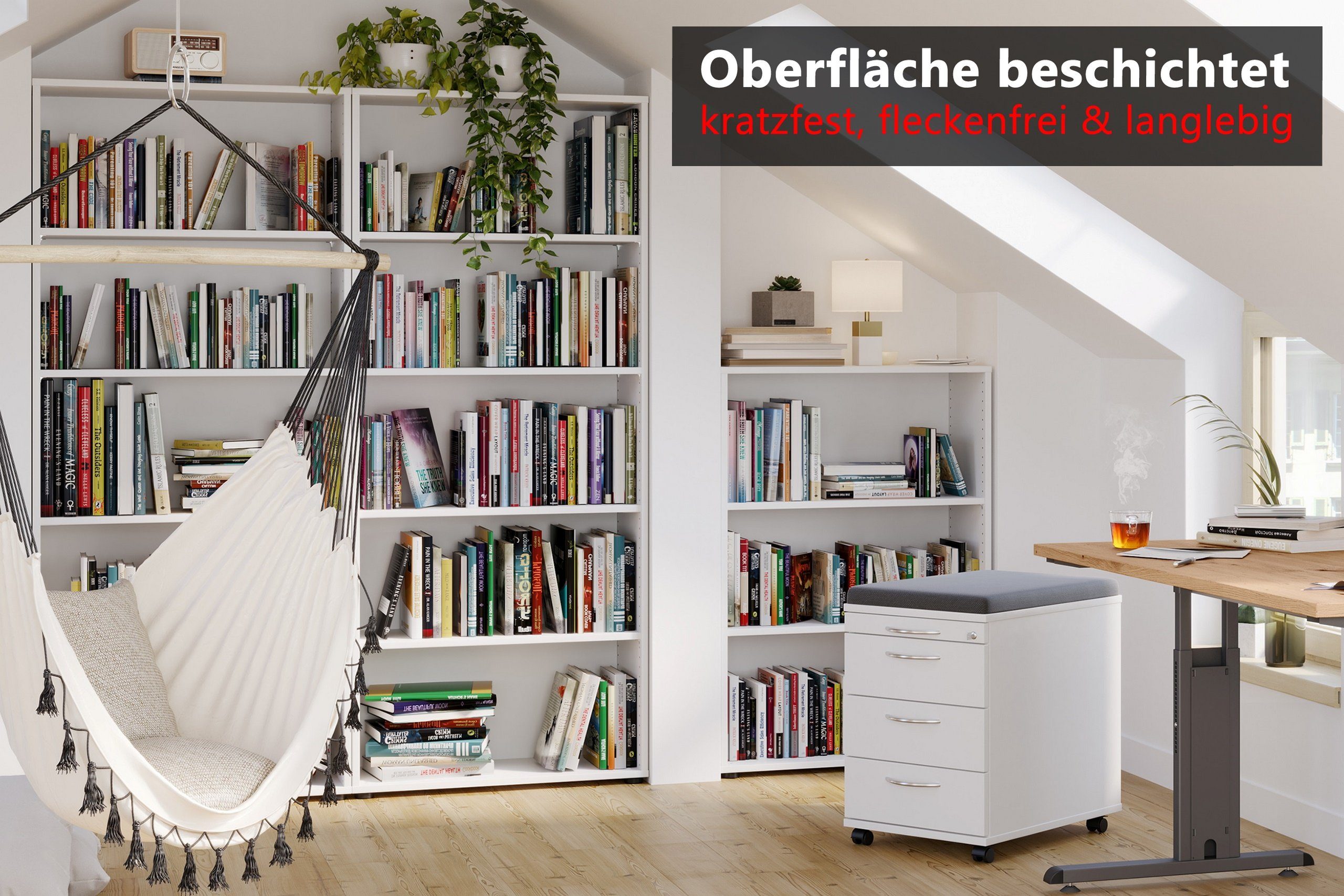 bümö Aktenregal basic Aktenregal - 3 Ordnerhöhen, Dekor: Graphit