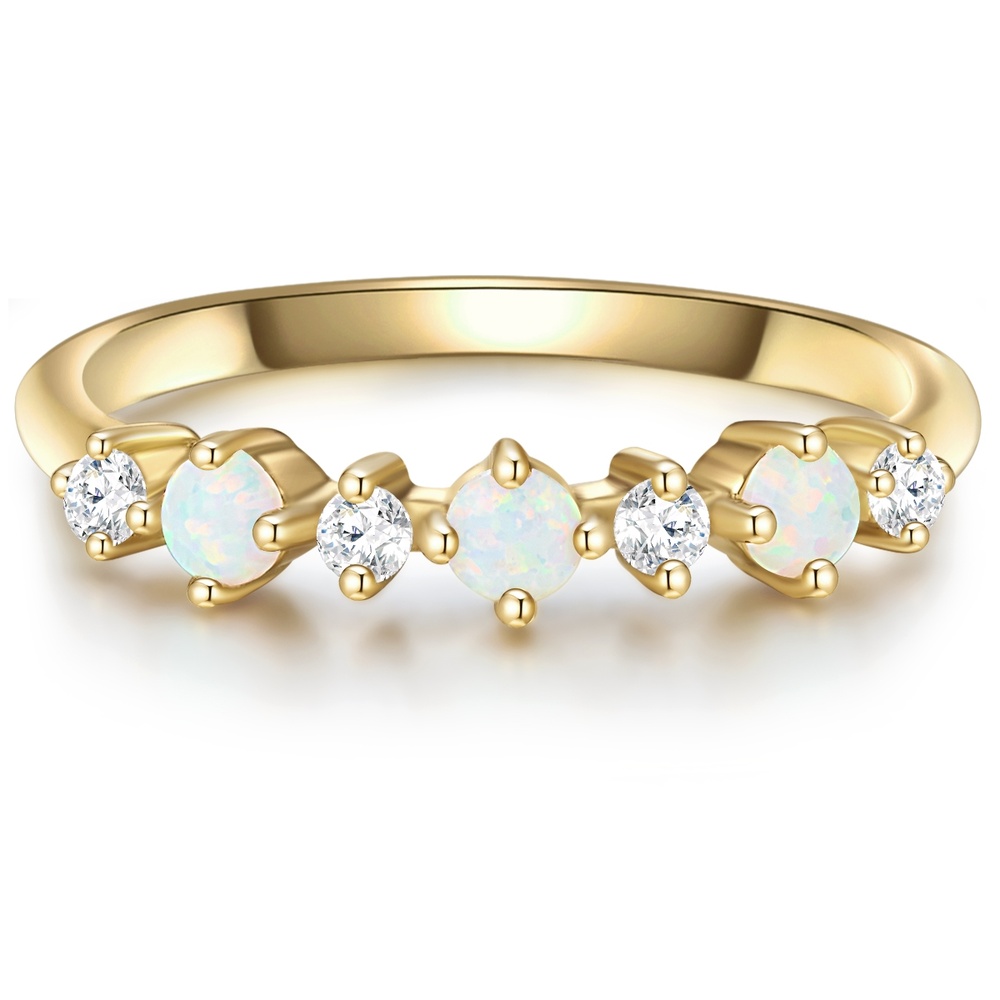 Glanzstücke München Bague en argent Argent sterling Oxyde de zirconium (CZ) en Or jaune Bague