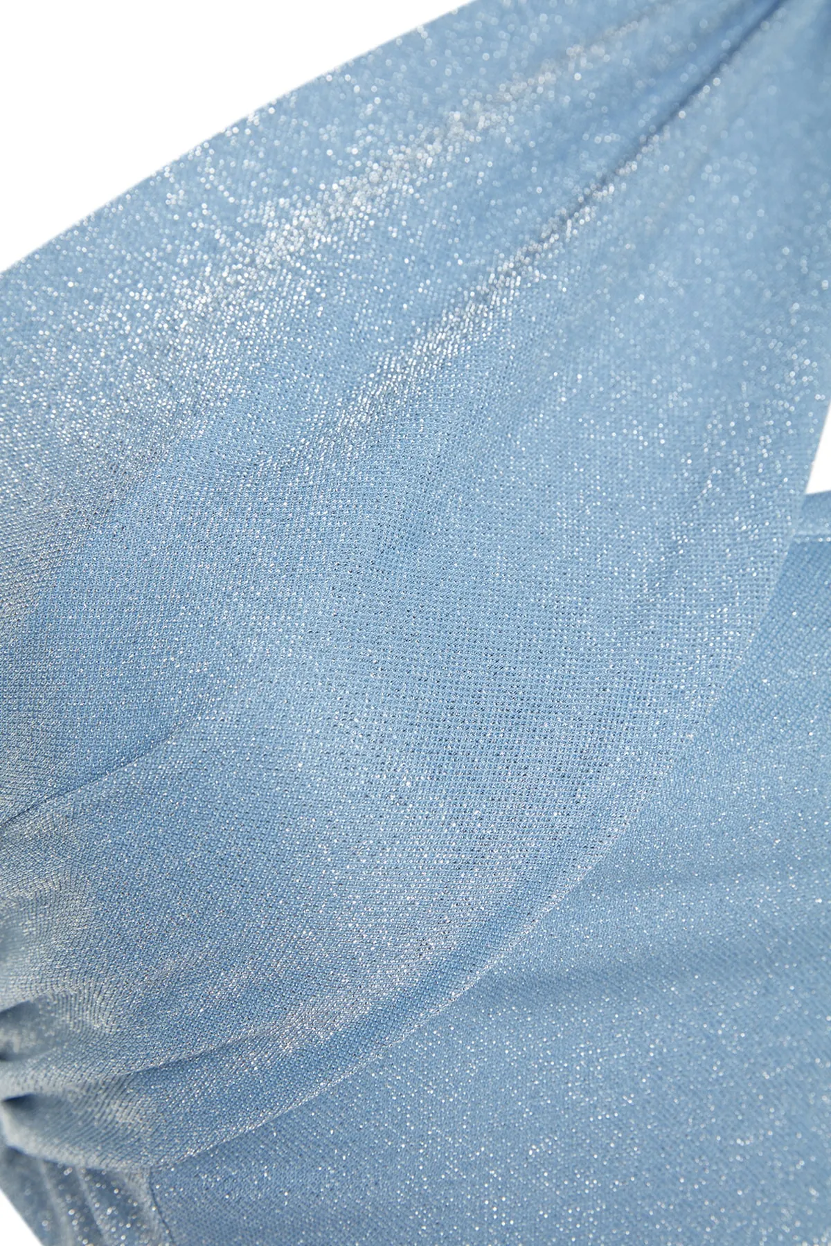 Trendyol Collection  Blaues, bauchfreies, gestricktes, glänzendes Bustier TPRSS23BS00042