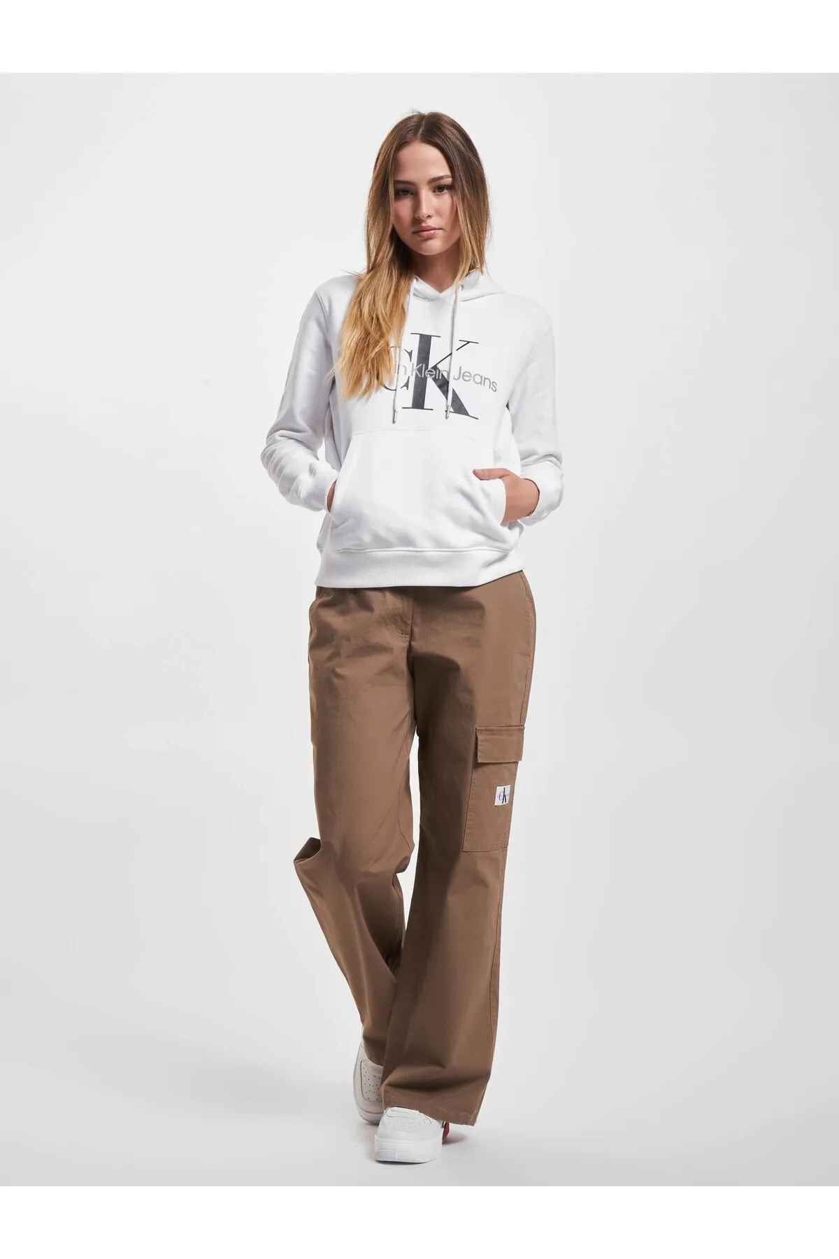 Calvin Klein  Damen Calvin Klein Jeans Kern Monogramm Hoodie