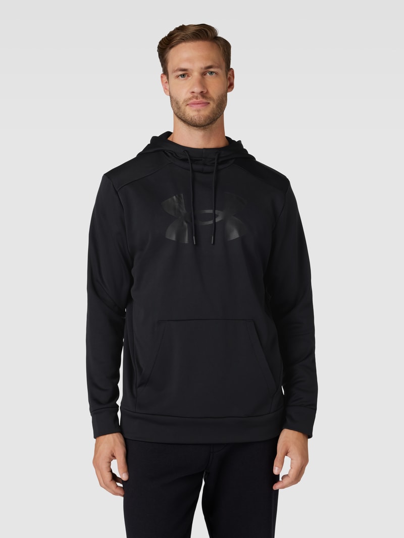 Hoodie mit Logo-Print in schwarz