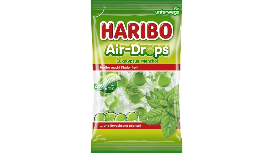 Haribo Gummibonbons Air-Drops Eukalyptus-Menthol 100 g
