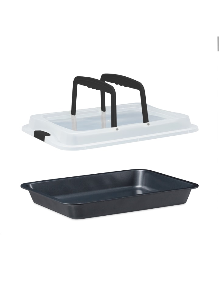 relaxdays Backblech in Schwarz/ Grau - (B)40,5 x (T)32,5 cm günstig kaufen onesize