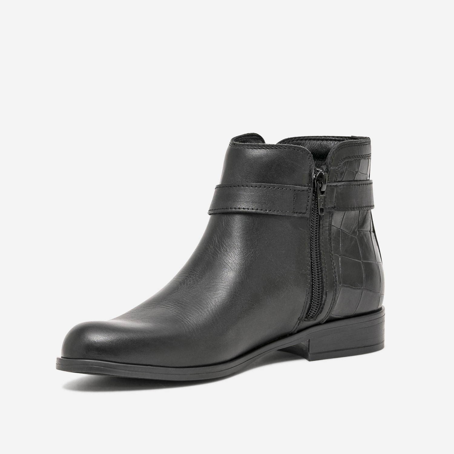 Boots jodhpur noir en cuir avec boucle étrier