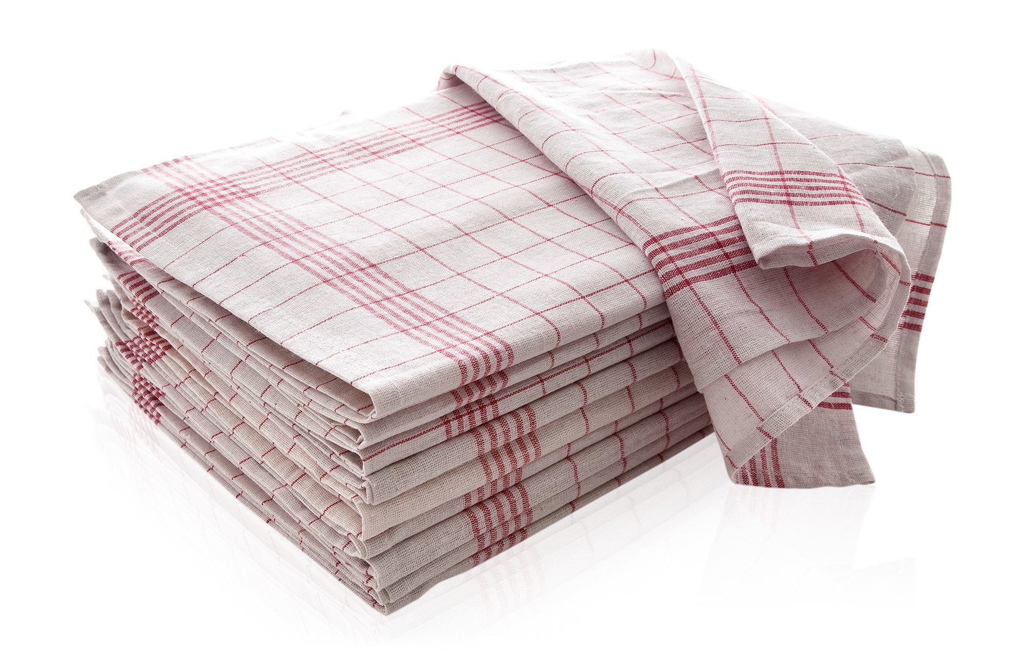 Hometex Premium Textiles Geschirrtuch Trockentuch, Allzweck-Tücher kariert 50x70 cm aus 100% Baumwolle, Premium-Qualität - Vielfältig einsetzbares 10er Set