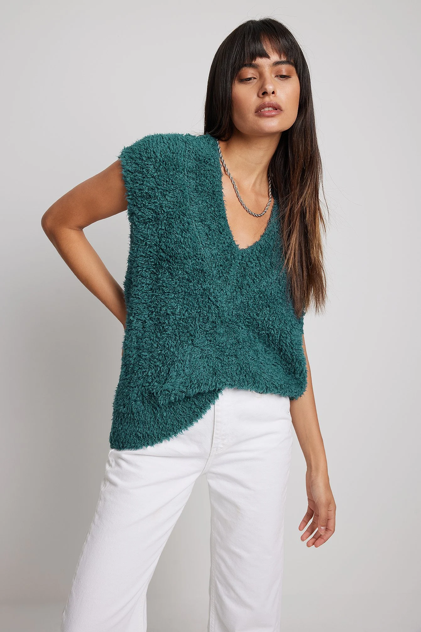 Boxy-Strickweste in Oversize