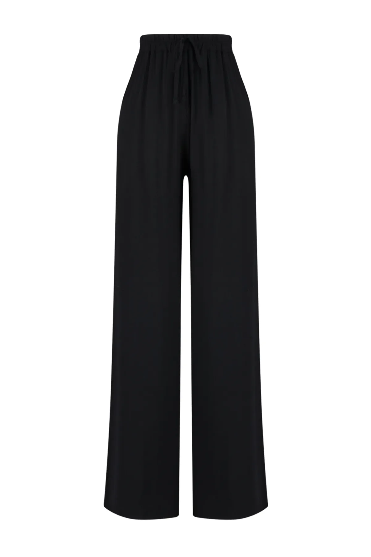 Trendyol Collection  Schwarze gewebte Schlitzhose TBESS24PL00013