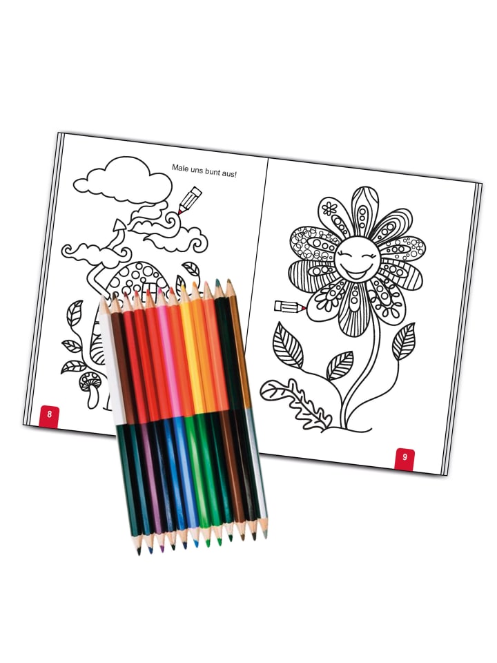 ROTH Set Ausmalbuch und Buntstifte, Einhornportrait in Rosa günstig kaufen onesize
