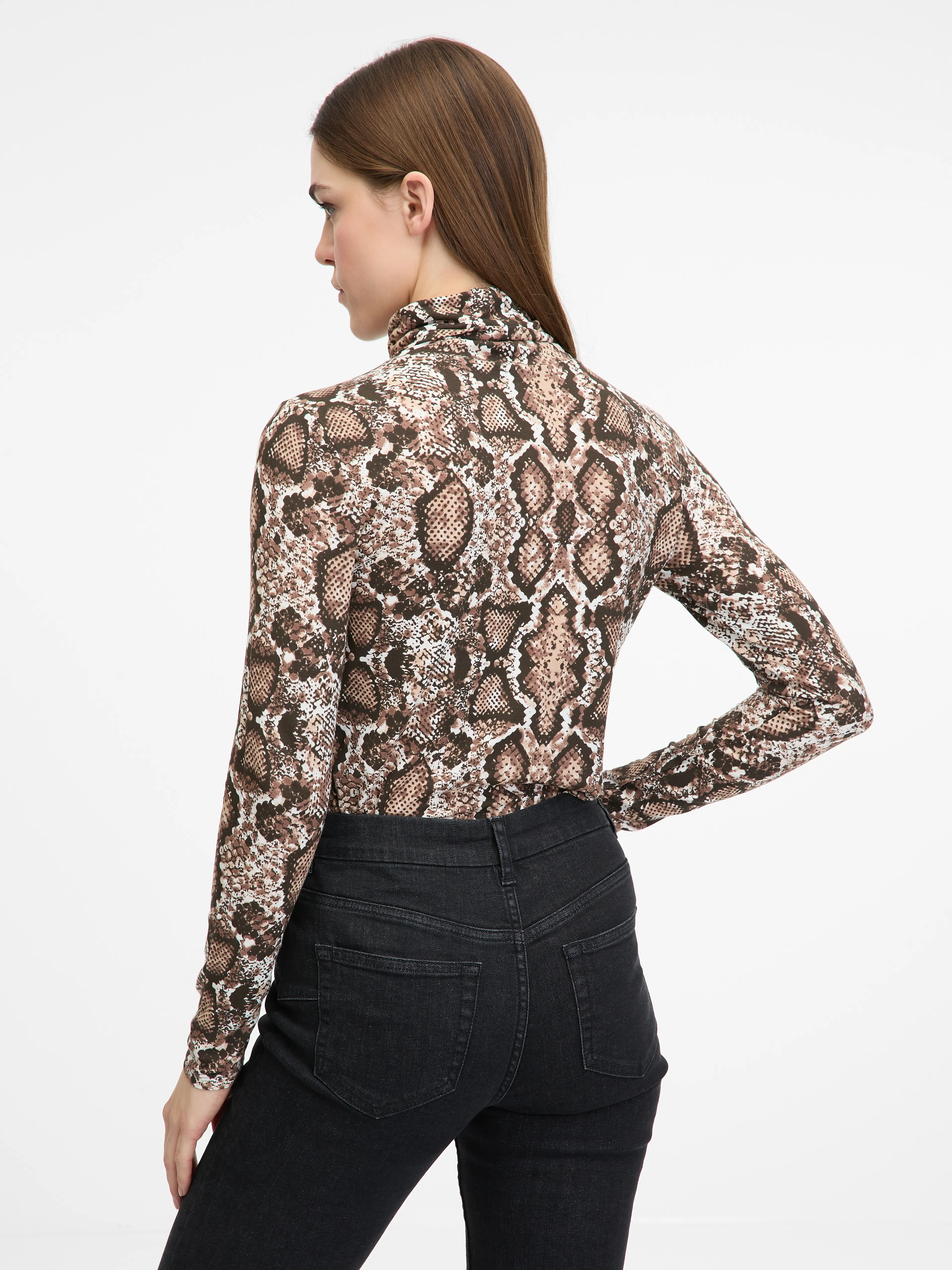 Beigefarbenes Damen-Langarm-T-Shirt ORSAY