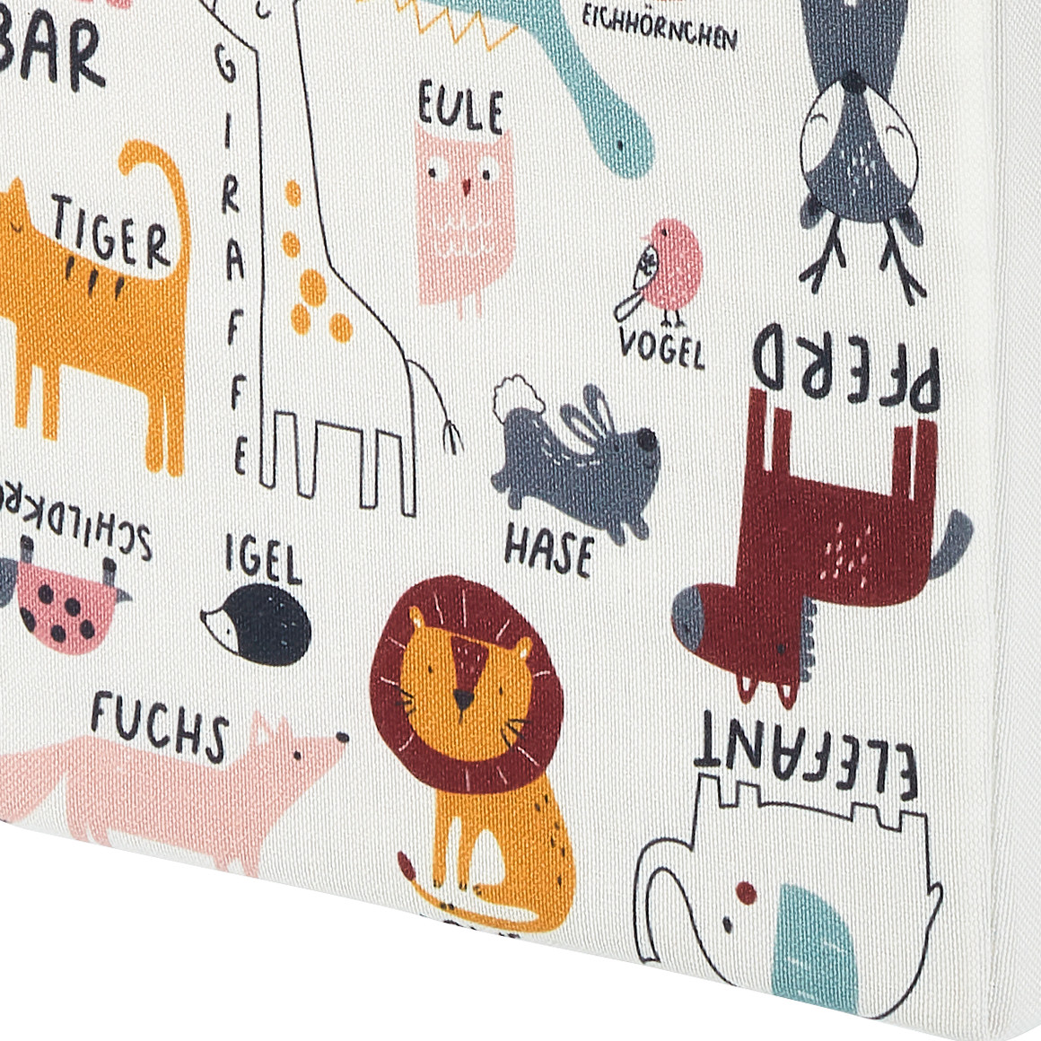 Kleine Aufbewahrungsbox mit Tier-Motiven