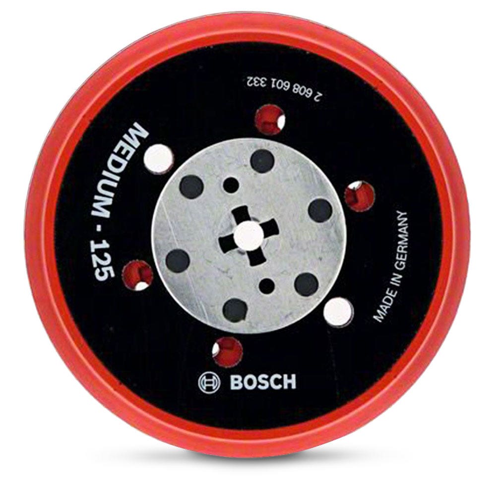 Disco de lixa orbital aleatória médio BOSCH de 125 mm com velcro e laço – Compatível com diversas marcas