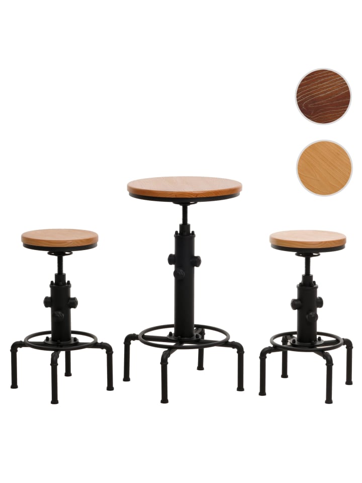 MCW Set Bartisch   2x Barhocker N23, Natur günstig kaufen onesize