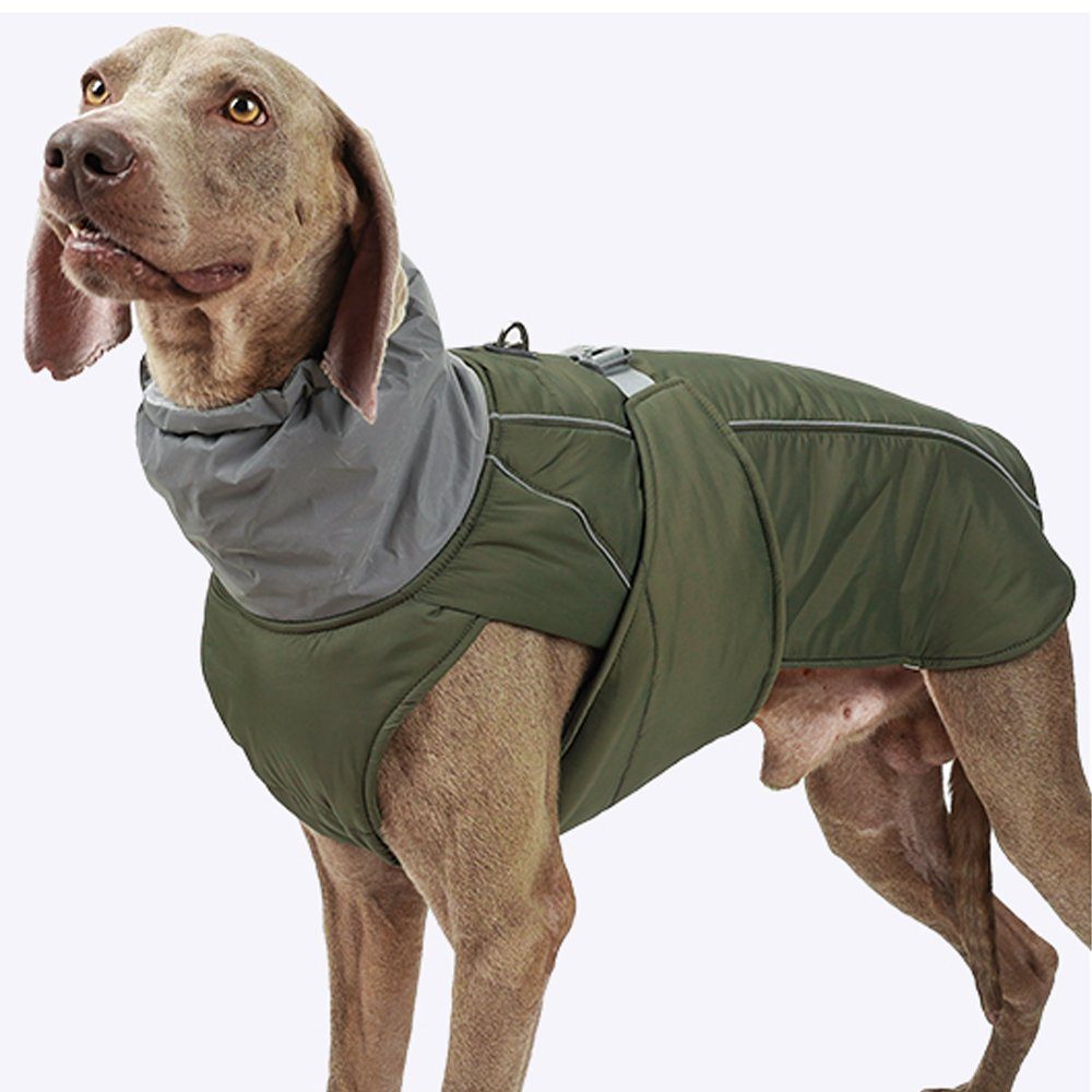 LAPA HOME Hundemantel Hund Wintermantel Wasserdicht Haustiermantel Hundejacke mit Stehkragen, Warm, Winddicht, Reflektierend Fleecejacke für Hunde Katzen