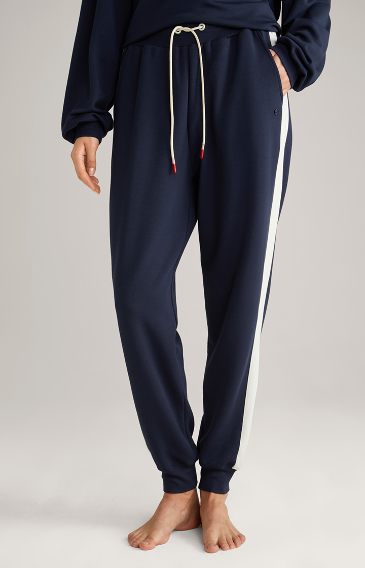 Loungewear Joggpants in Navy/Ecru